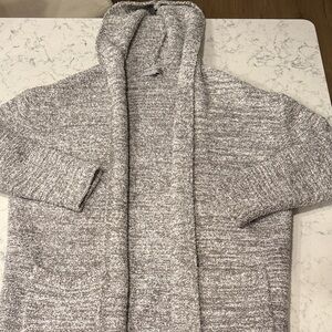 Barefoot Dreams Gray Hooded Sweater small